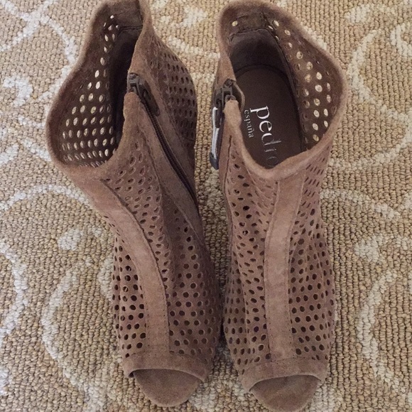 Pedro Garcia Sylvana Suede Peep Toe Boots - Picture 3 of 8